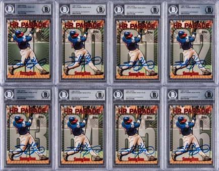 1999 Topps "HR Parade" Sammy Sosa Signed Cards Sub-Set (66 Total Cards) - All BGS-Authentic